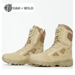 Botas tácticas desierto hombre con suela antideslizante y tobillo