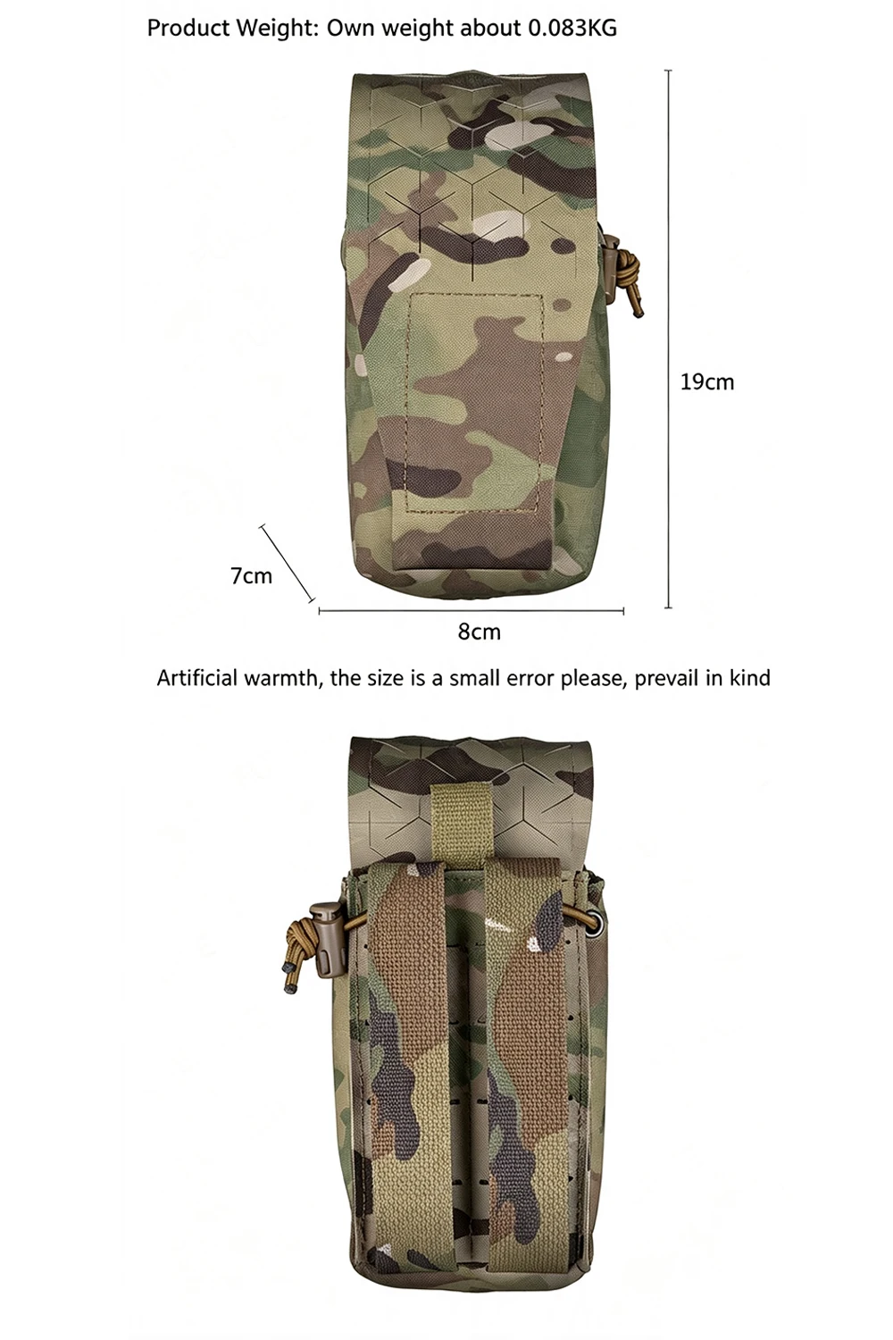 Sistema de montaje MOLLE en chaleco táctico