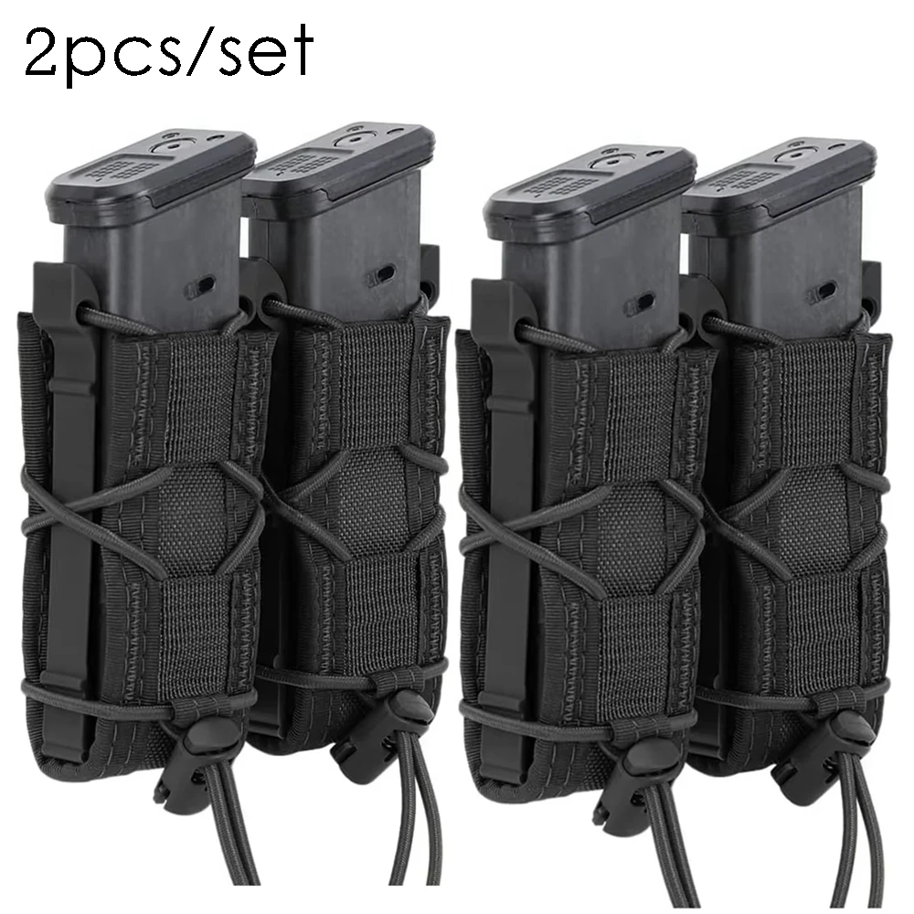 Bolsa táctica MOLLE doble para cargadores 9mm magnética universal