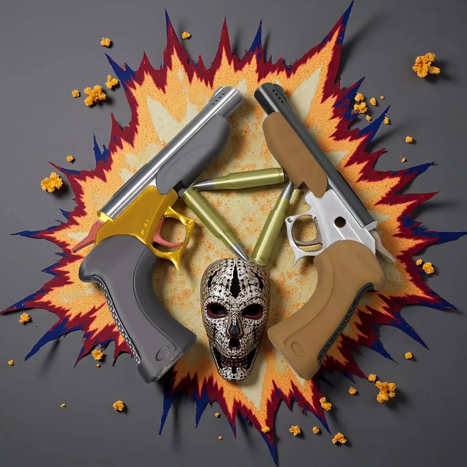 Llavero mini 3D pistola steampunk El Último de Nosotros para fans - imagen 3
