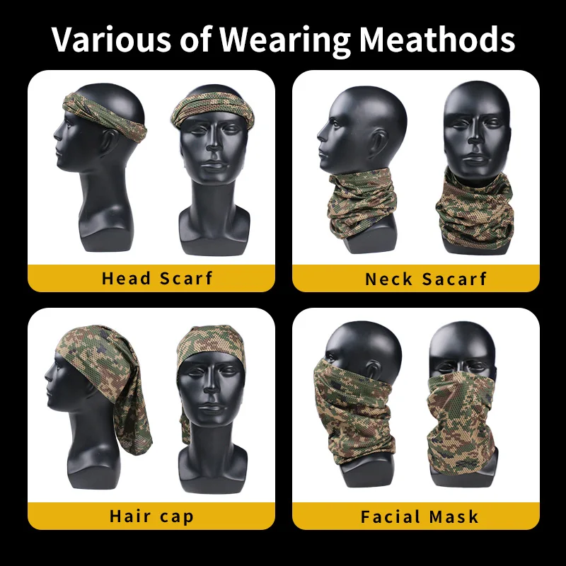 Pañuelo cubrecara camuflaje digital malayo Komando de malla - imagen 4