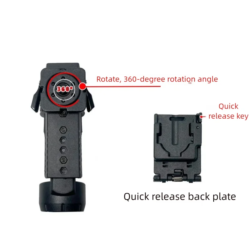 Adaptador MOLLE con clip para cinturón táctico negro - imagen 4