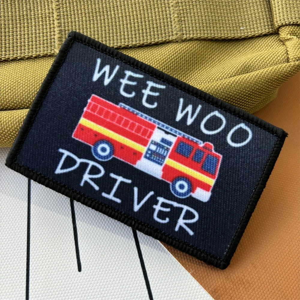 WEE WOO DRIVER Parche táctico insignia bomberos gancho-bucle mochilas - imagen 4