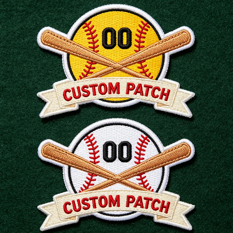 Parche bordado termoadhesivo personalizado nombre y número béisbol - imagen 5