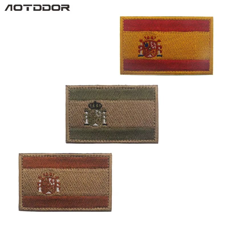 Parche bordado tipo insignia para fijación con velcro