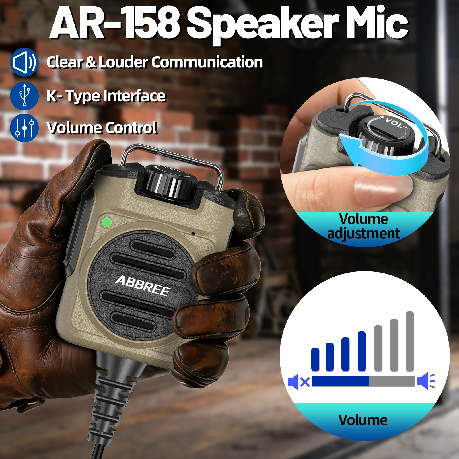 ABBREE AR-158 micrófono altavoz recargable con volumen ajustable - imagen 2