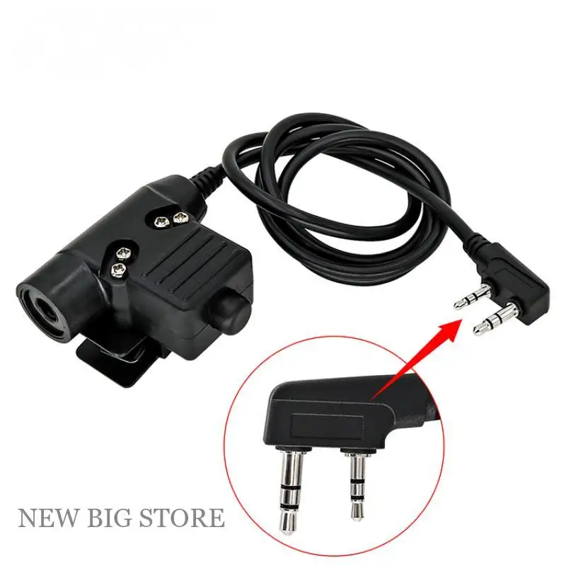 PTT para walkie talkie con auriculares tácticos y botón disparo - imagen 4