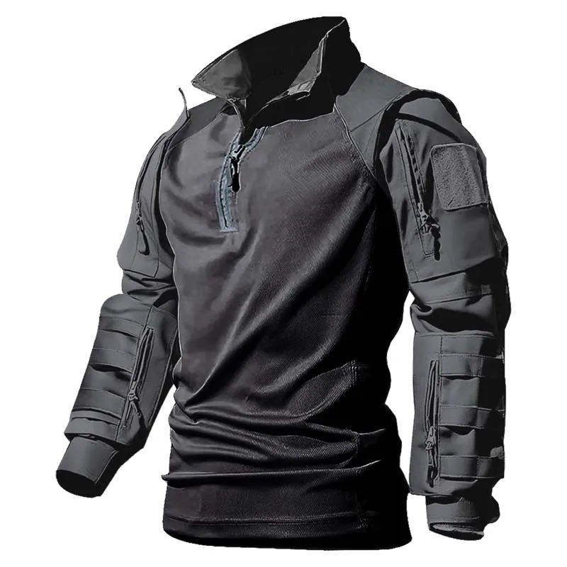 Camisa táctica de manga larga hombre multi bolsillos resistente
