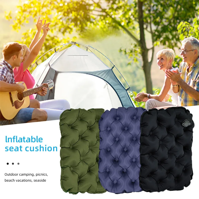 Cojín inflable para asiento de camping y senderismo