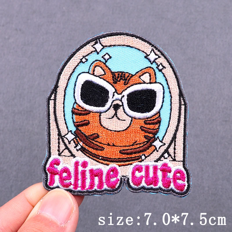 Parche termoadhesivo con gatos y ranas estilo hip hop para ropa - imagen 2