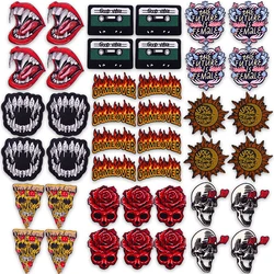 Parche bordado calavera punk metal Game Over – hierro para chaqueta