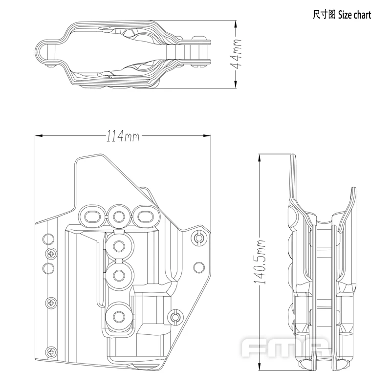 Kit tracción rápida táctico cinturón compatible X300 G17 G19