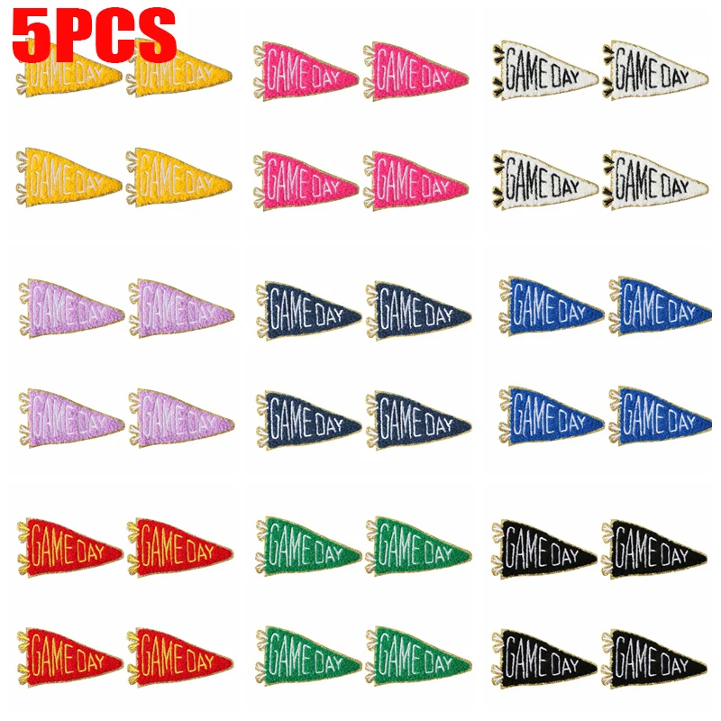 Parche termoadhesivo triangular bordado diseño toalla para ropa - imagen 2