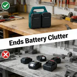 Soporte organizador de baterías Makita Dewalt Milwaukee resistente