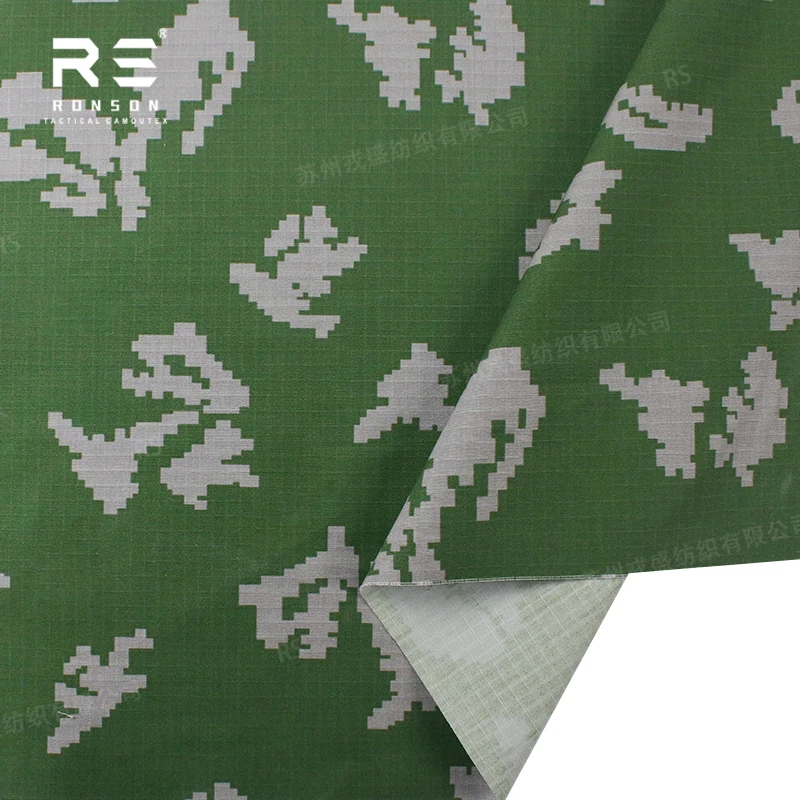 Tela camuflaje ripstop floral blanco NYCO táctica para uniformes - imagen 4