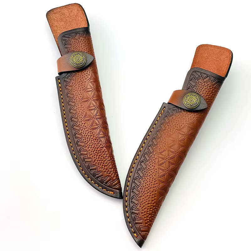 Cuchillo fijo táctico piel vacuno – Funda integrada - imagen 3