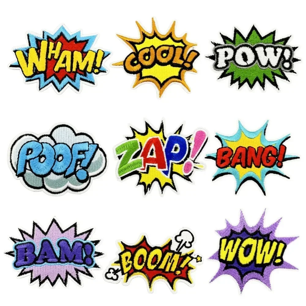 Wow Poof Bam parche bordado para planchar infantil - imagen 5