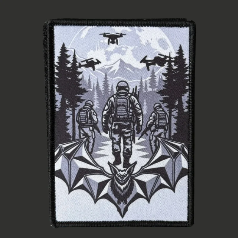 Parche Táctico Brigada Nocturna rectangular con velcro para insignia