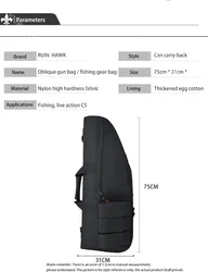 Bolsa de hombro acolchada para rifle caza táctica protegida transporte