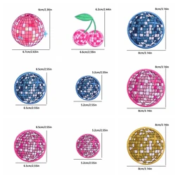 Parche bordado planeta multicolorado – Decoración rosa dorada plateada