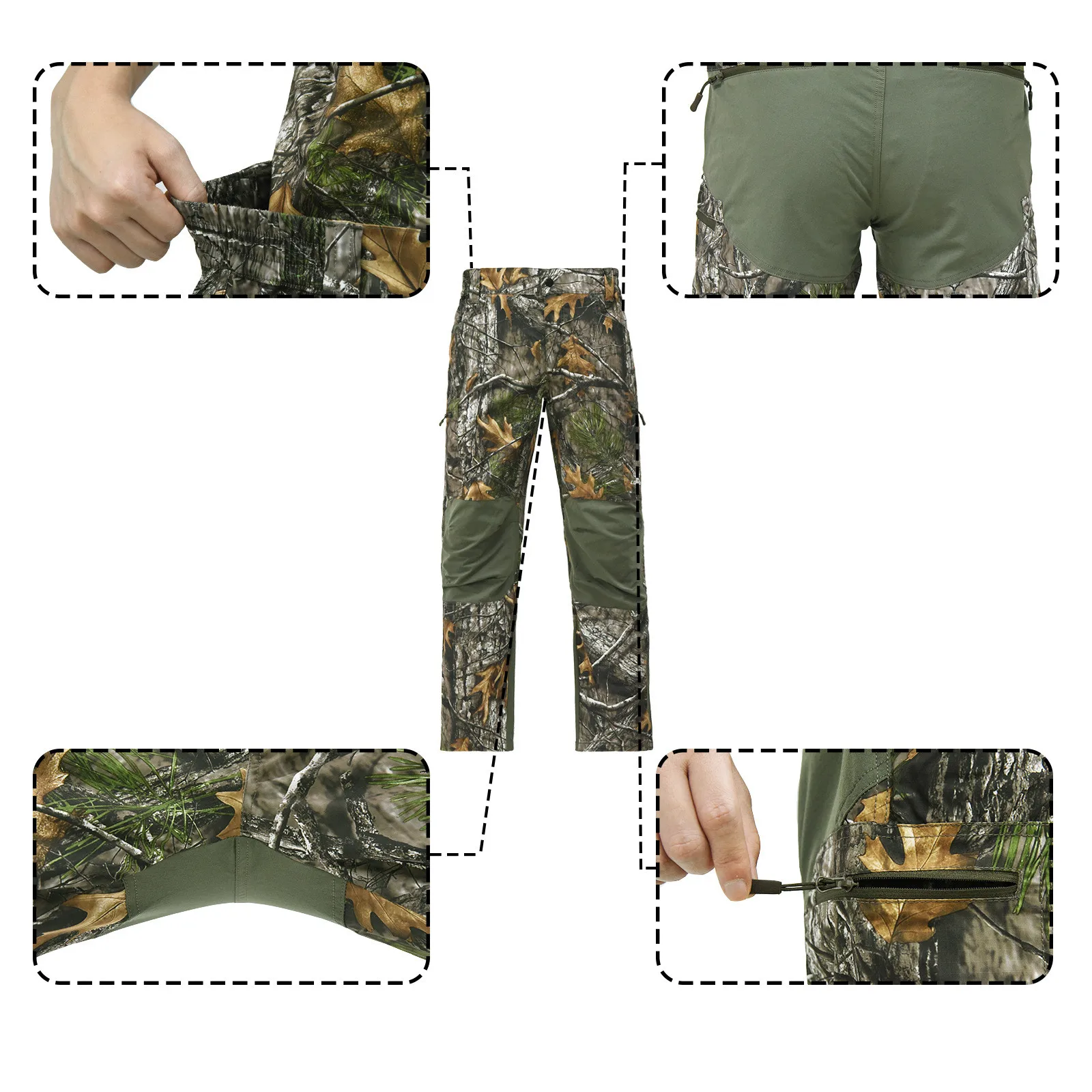 Pantalones tácticos camuflaje biónico multi-bolsillos - Otoño/Invierno - imagen 5