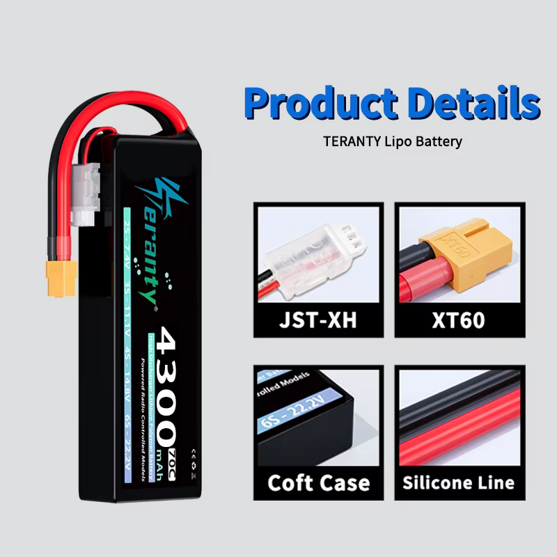 Batería LiPo TERANTY conector XT60/XT90 para RC FPV - imagen 4