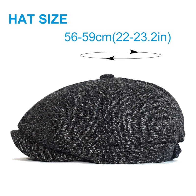 Gorro detective octogonal suave y cálido retro para hombre - imagen 5