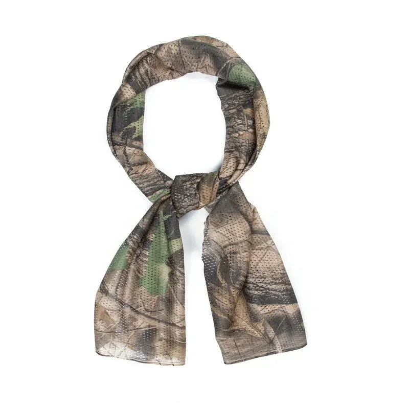 Pañuelo táctico camuflaje malla transpirable para cuello
