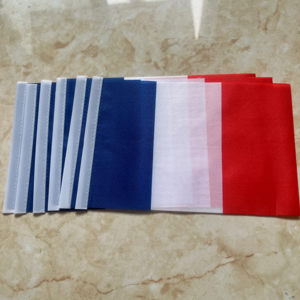 Bandera Francia de mano 14 x 21 cm – Nacional para eventos - imagen 3