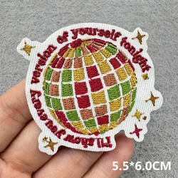 Parche bordado termoadhesivo letras rosas infantil coser o planchar