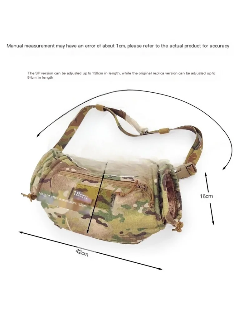 Bolso táctico cálido con diseño multicam y acabado mate