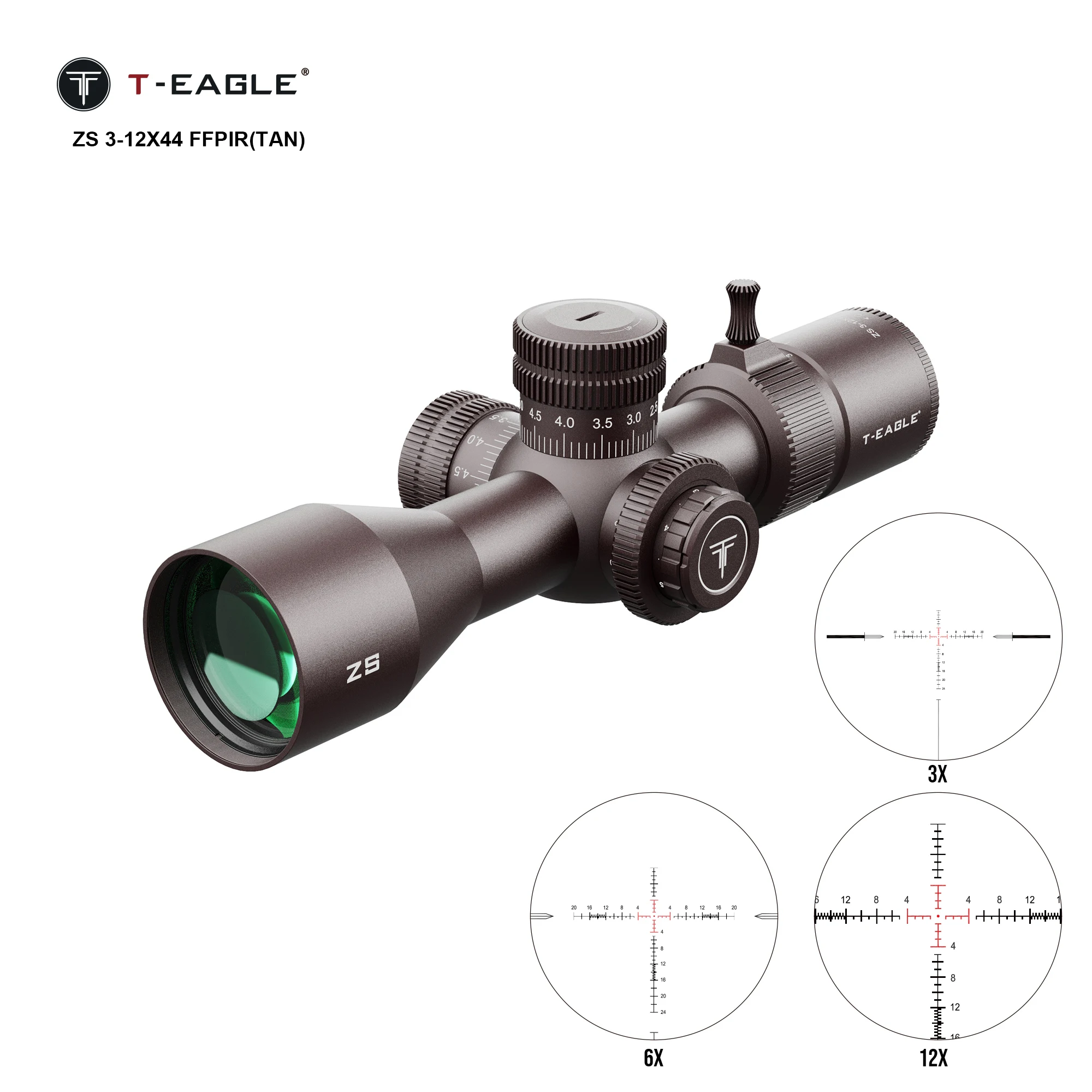 T-EAGLE visor de rifle táctico FFP infrarrojo a prueba golpes - imagen 3