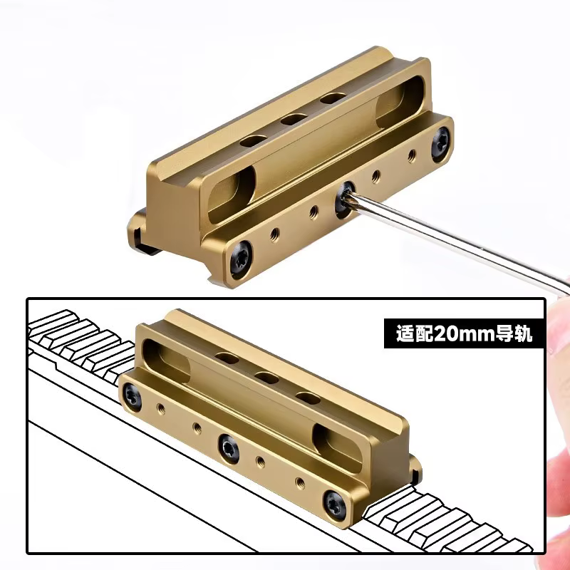 Adaptador montaje Picatinny 20mm para miras ACOG VCOG airsoft - imagen 3