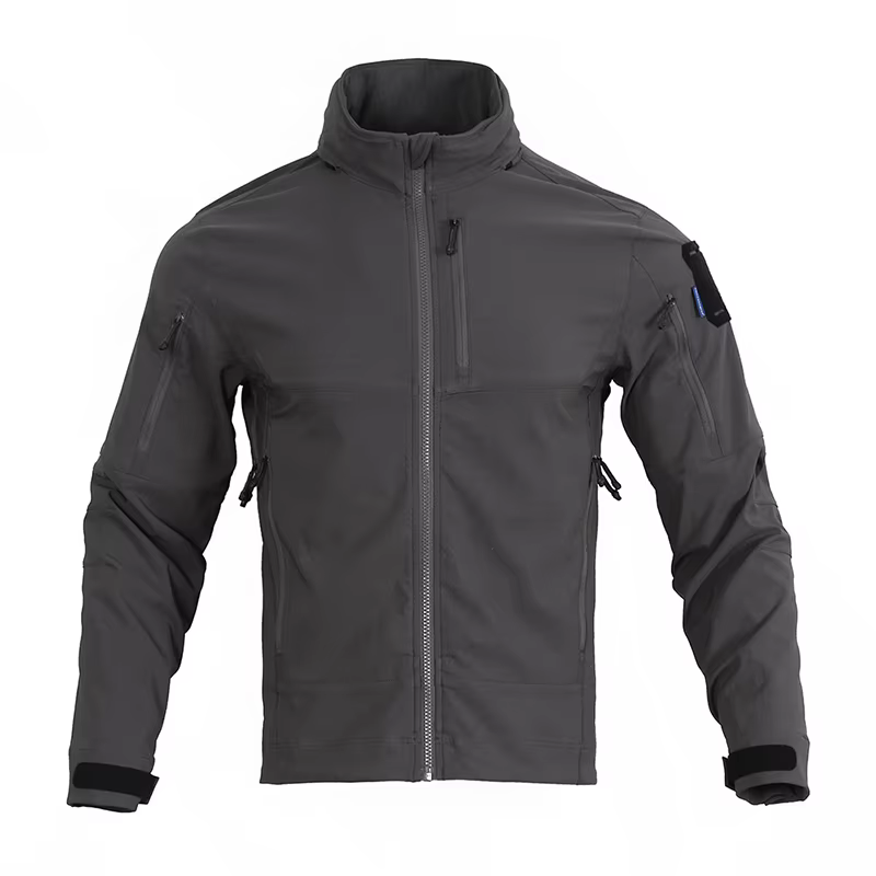 Chaqueta softshell Emersongear windproof azul niebla – Táctica senderismo