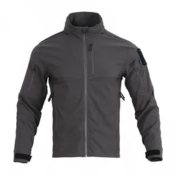 Chaqueta softshell Emersongear windproof azul niebla – Táctica senderismo