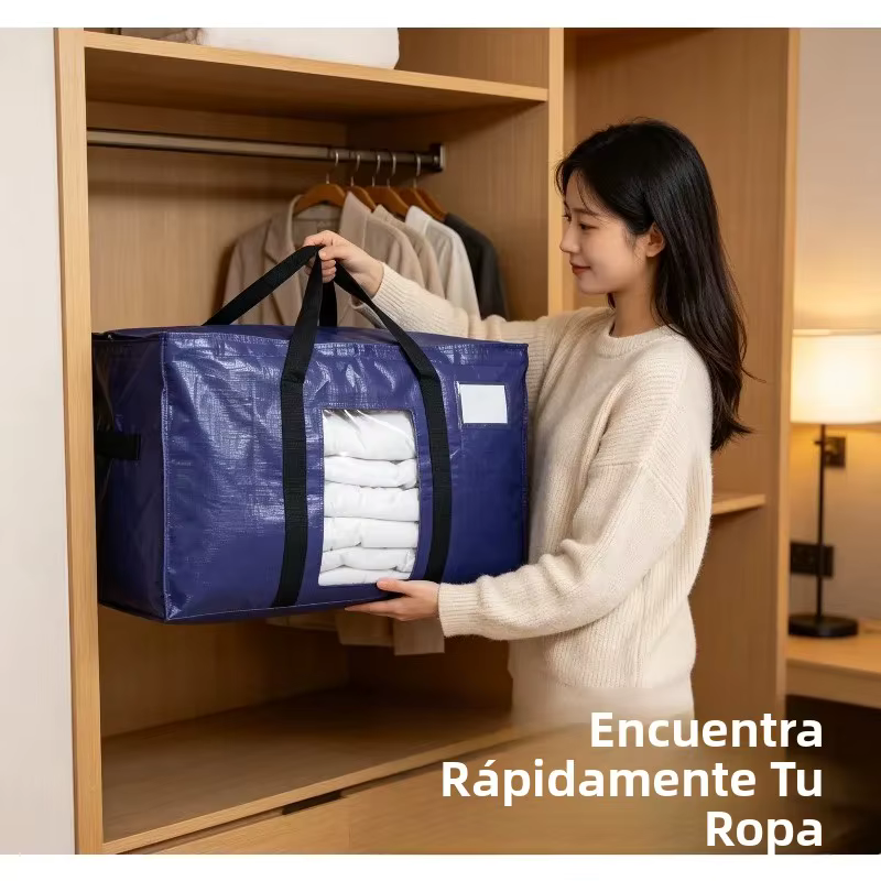 Bolsa organizadora PE lila con ventana para ropa y mantas táctica - imagen 4