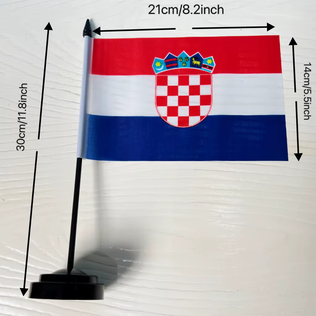 Bandera Croacia pequeña de escritorio – Oficina y decoración - imagen 4