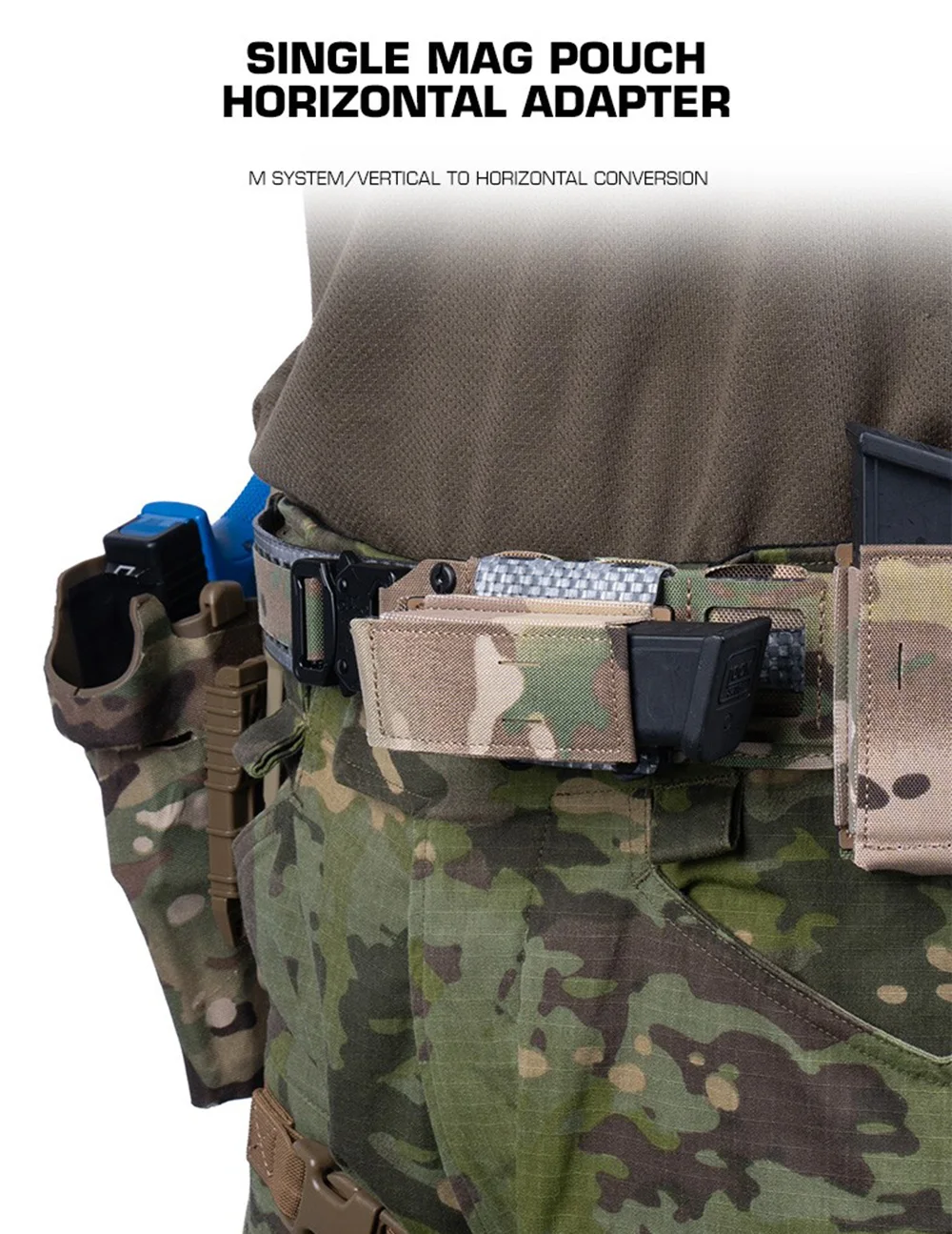 Adaptador táctico horizontal para cargador individual