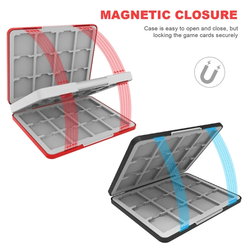 Caja para cartas juego portátil con tapa magnética y bandeja interior - imagen 5