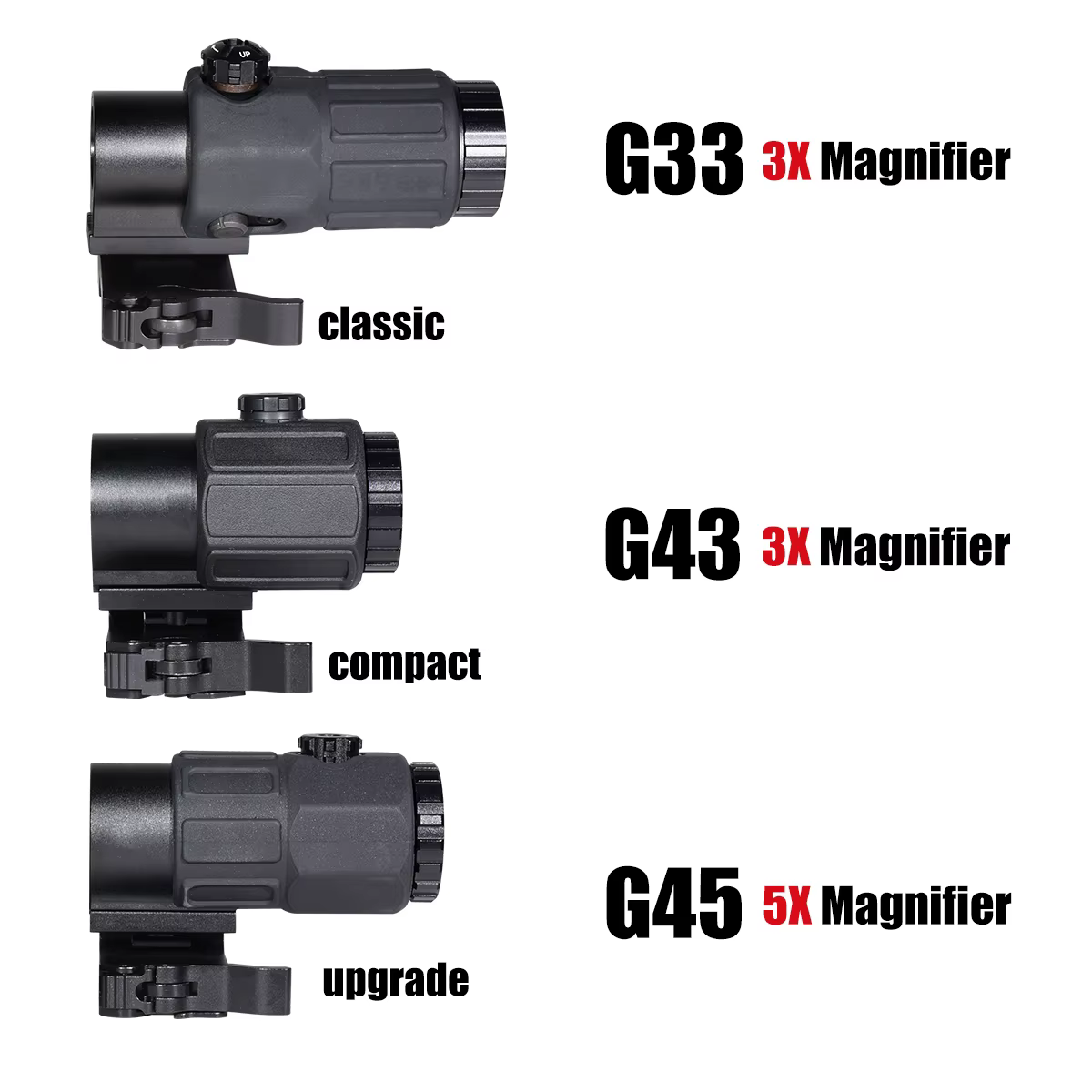 Lupa táctica serie G plegable QD desmontaje rápido para AR15 - imagen 3