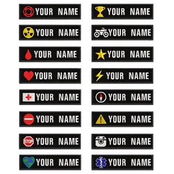 Parche con nombre personalizado rayas hierro o gancho para motocicleta