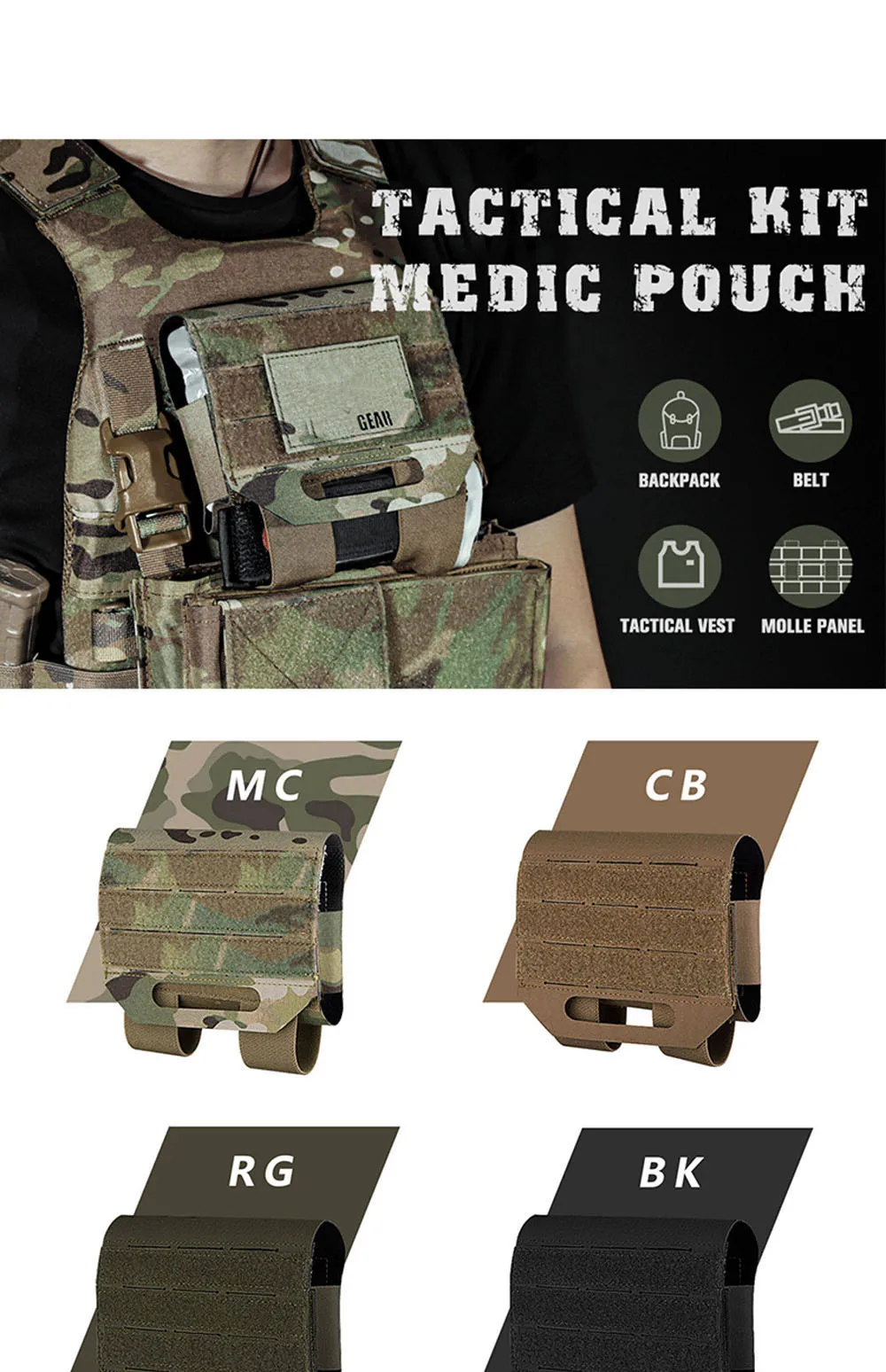Bolsa táctica IFAK en uso exterior
