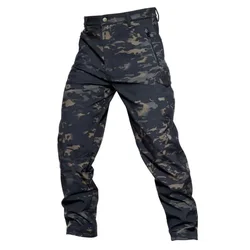Pantalones tácticos SoftShell invierno impermeables caza