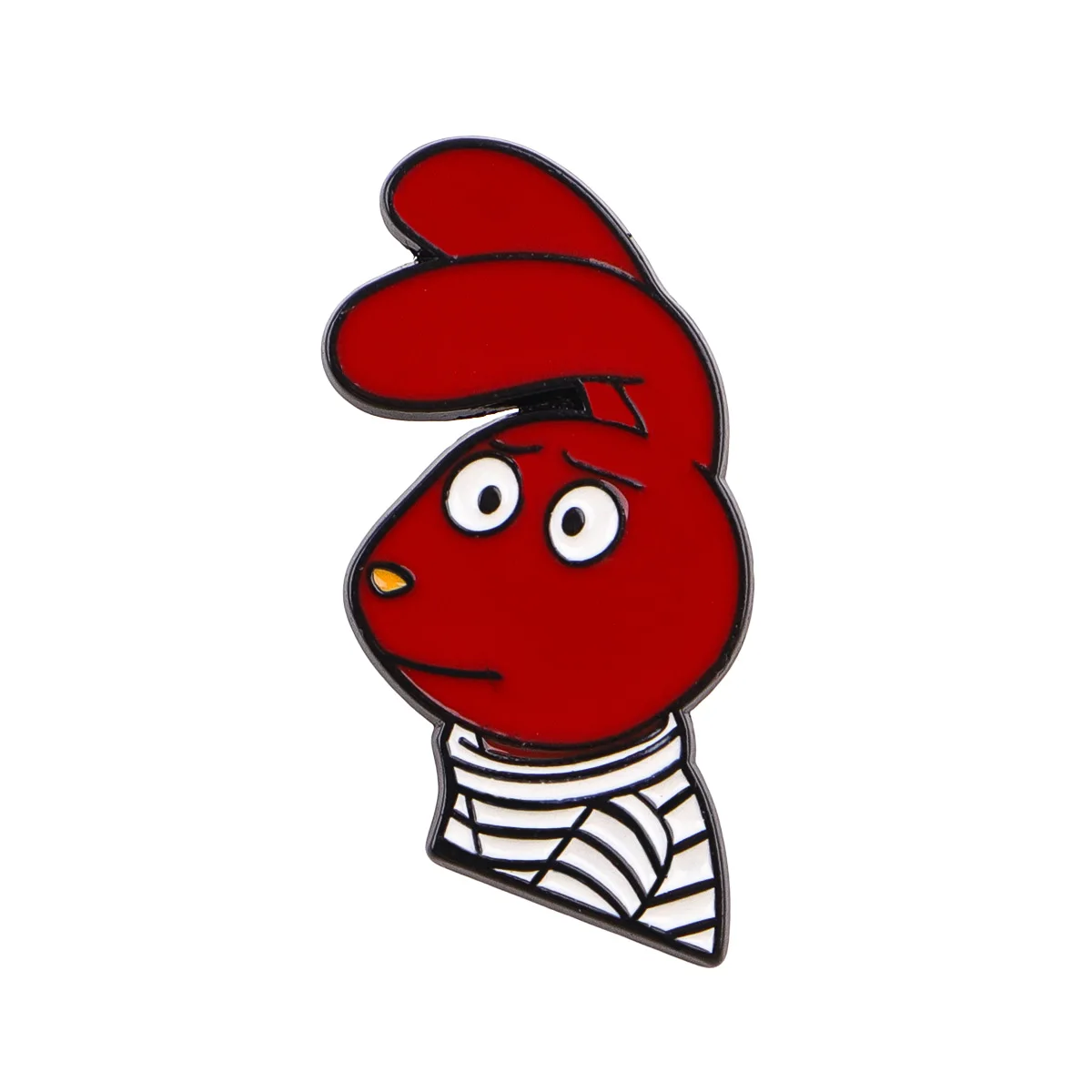 Pin de solapa esmalte conejo rojo – broche metálico para mujer