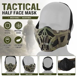 Máscara táctica de malla facial para airsoft y paintball