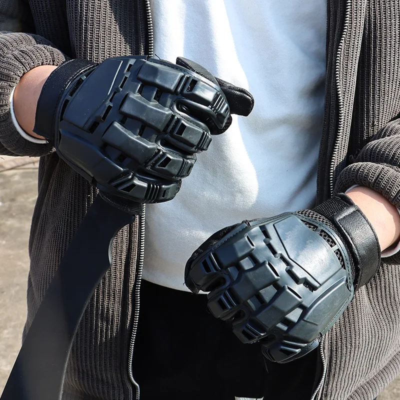 Guantes tácticos airsoft dedo completo con protección de goma - imagen 4