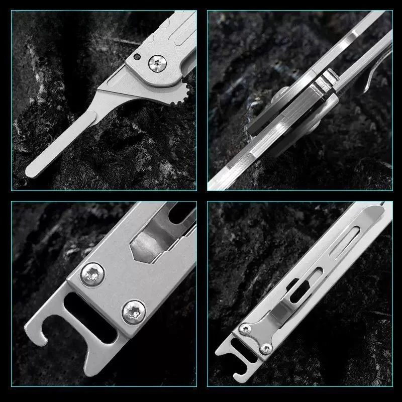 Herramienta EDC acero inoxidable multifunción rompeventanas y cuchillo de supervivencia - imagen 4