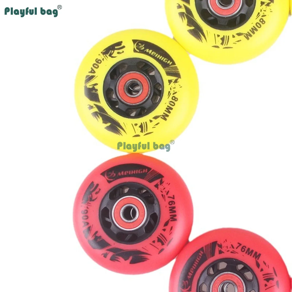 Ruedas patín en línea PU alta elasticidad para freestyle - imagen 4