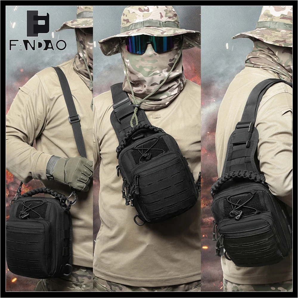 Bolsa táctica de hombro EDC con bandolera para pistola oculta - imagen 2