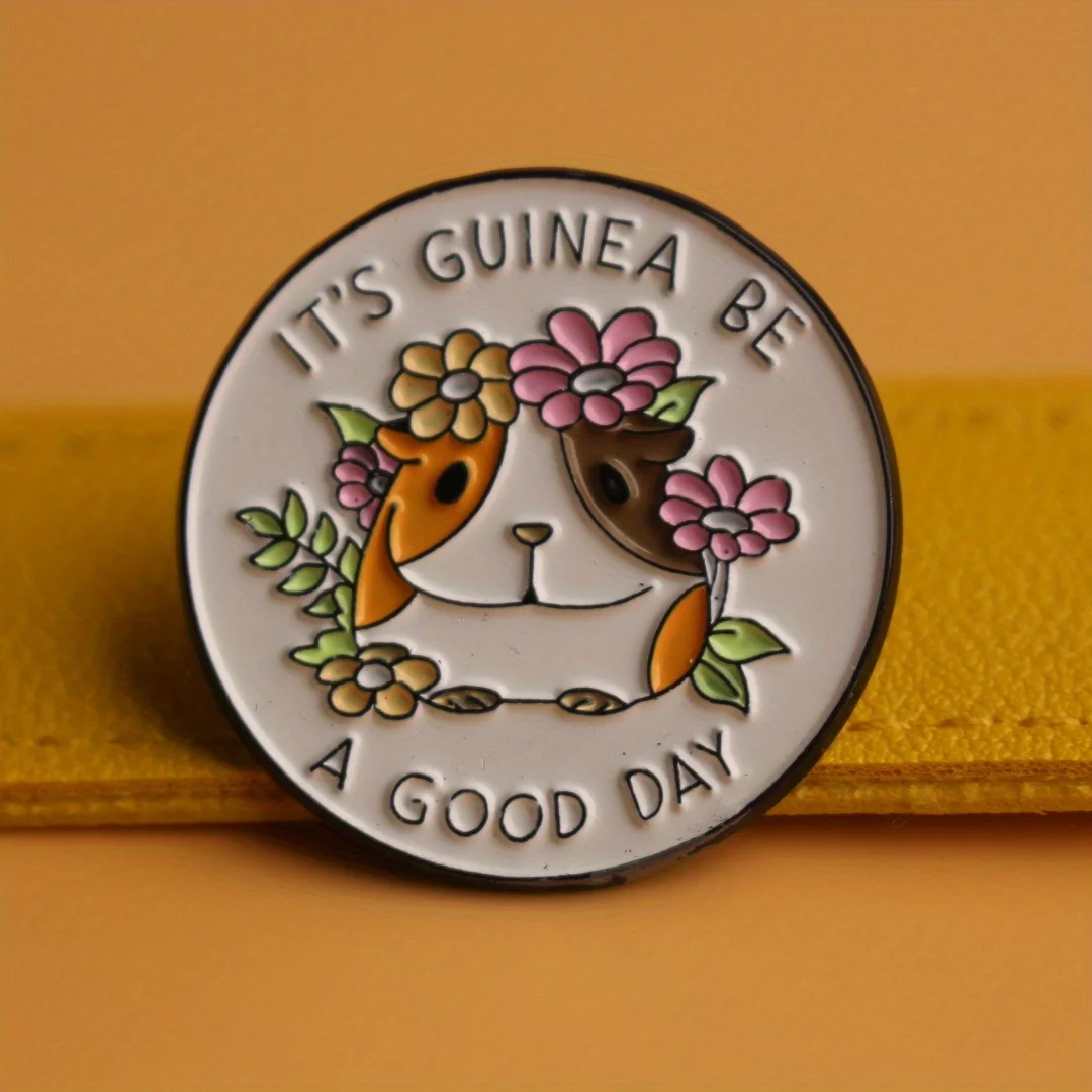 Pin esmaltado animal Guinea Hermoso día para solapas y mochilas - imagen 2